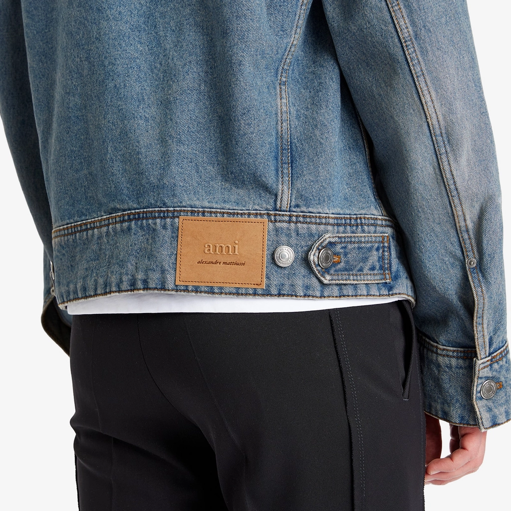 AMI Paris Men's  Men's Trucker Jacket Blue